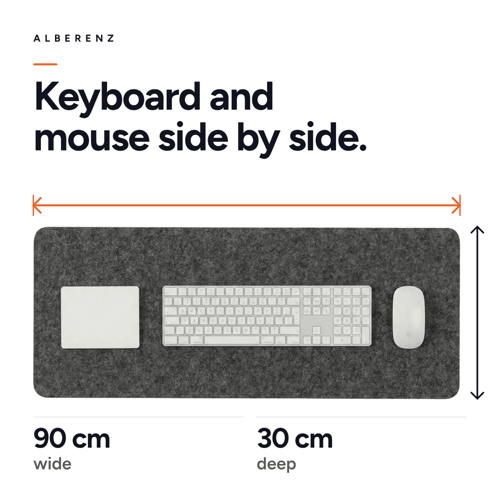 Desk pad - 30x90 cm - Dark Grey