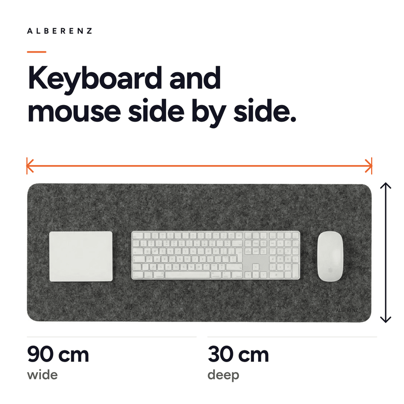 Desk pad - 30x90 cm - Dark Grey