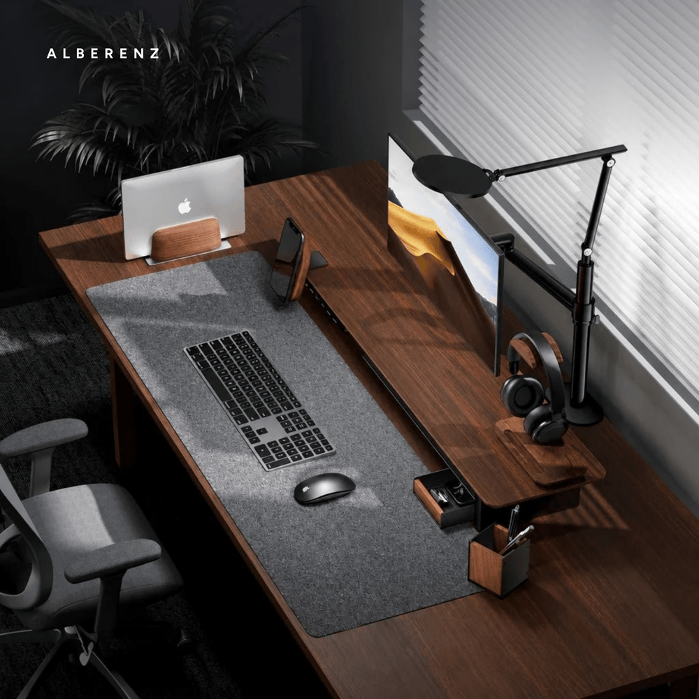 Bundle: Walnut Monitor Riser + MagSafe Charger + Laptop Holder + Tablet Stand + Headphone holder