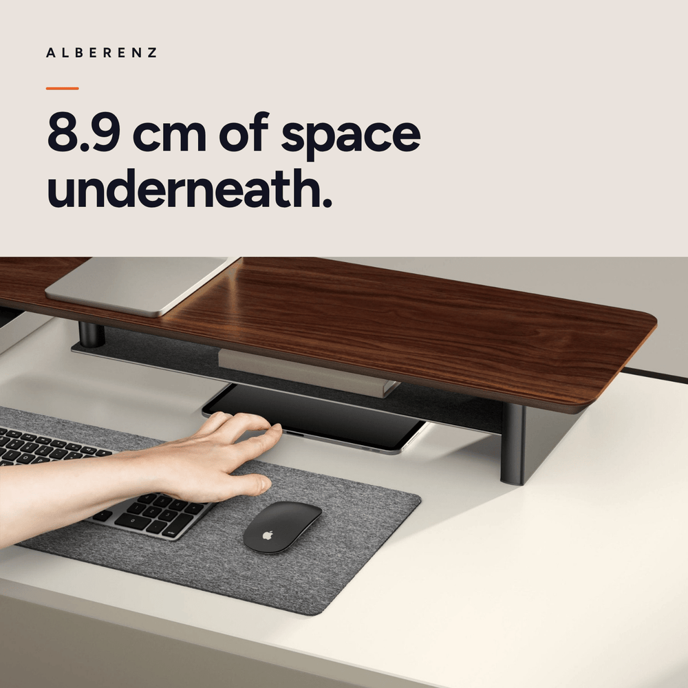 Bundle: Walnut Monitor Riser + MagSafe Charger + Laptop Holder + Tablet Stand + Headphone holder