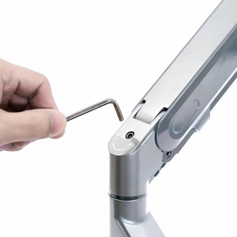 Alberenz® Enkel Bildskärmsarm Gasspjäll Silver