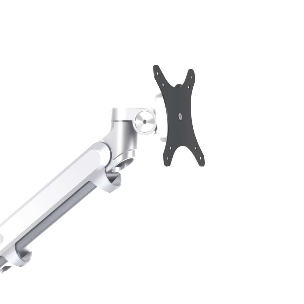 Alberenz® Enkel Bildskärmsarm Gasspjäll Silver