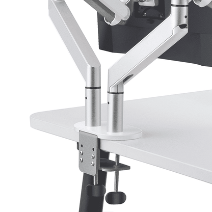Alberenz® Double Monitor Arm With Gas Spring Silver - Alberenz -