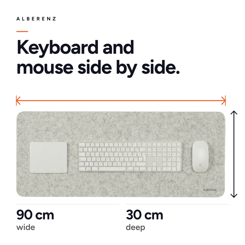 Desk pad - 30x90 cm - Light Grey