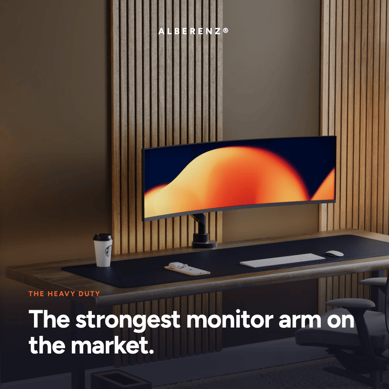 Alberenz® Kraftig gasfjäder monitorfäste (upp till 57 tum)