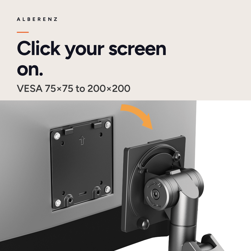 Alberenz® Heavy Duty Gas Spring Monitor Mount (up to 57 inches)