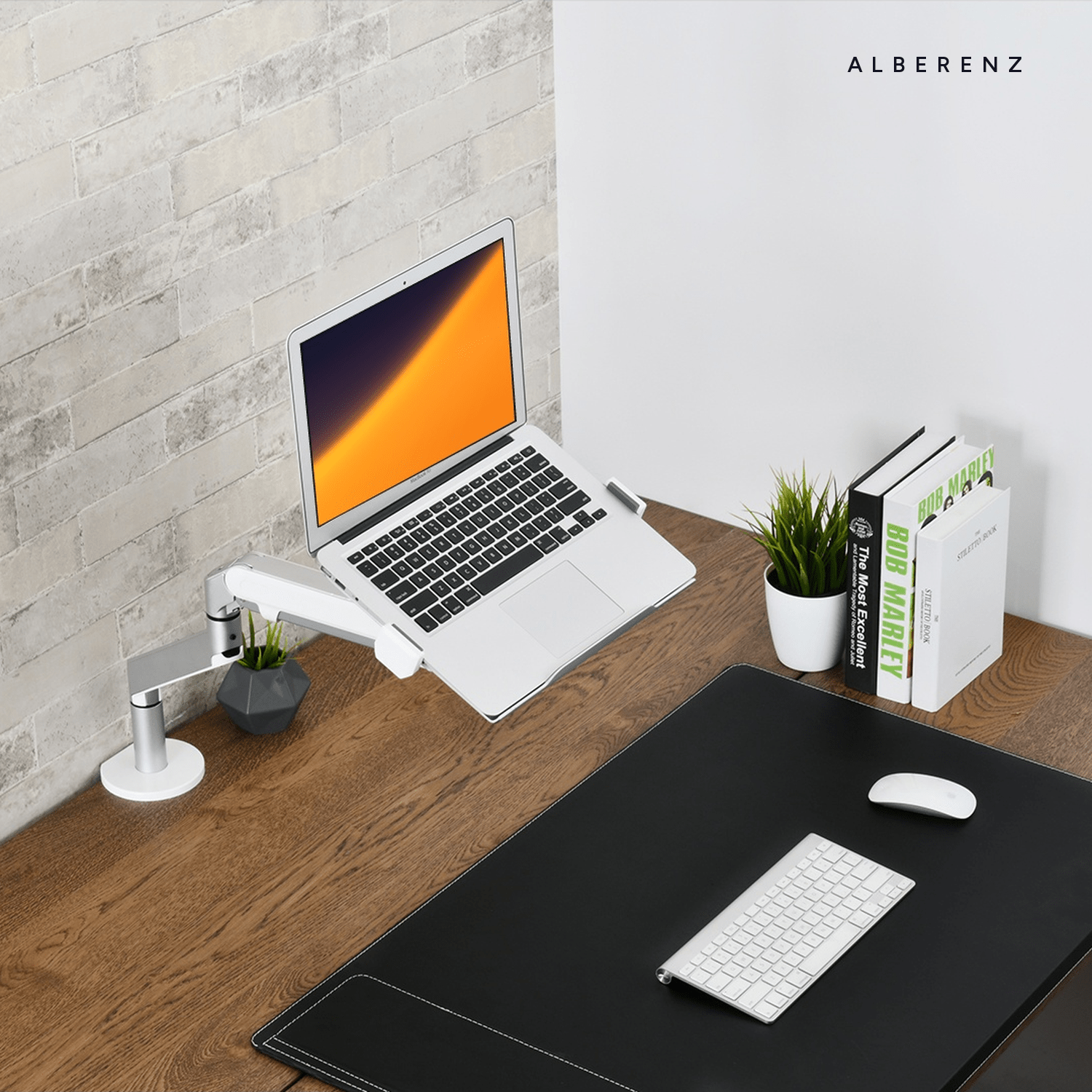 Alberenz® Laptop Arm Gas Spring Silver - Alberenz - Monitor mount