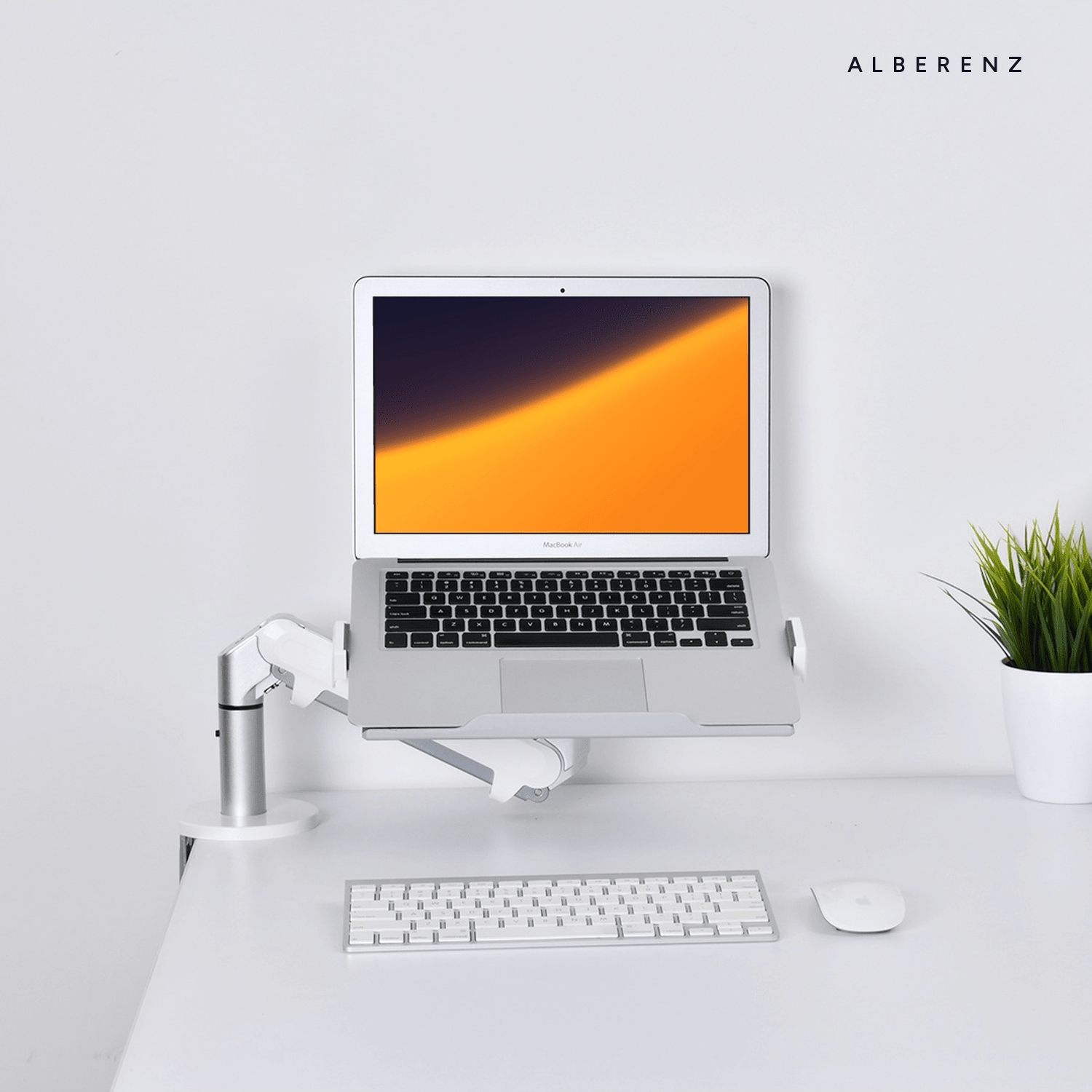 Alberenz® Laptop Arm Gas Spring Silver - Alberenz - Monitor mount