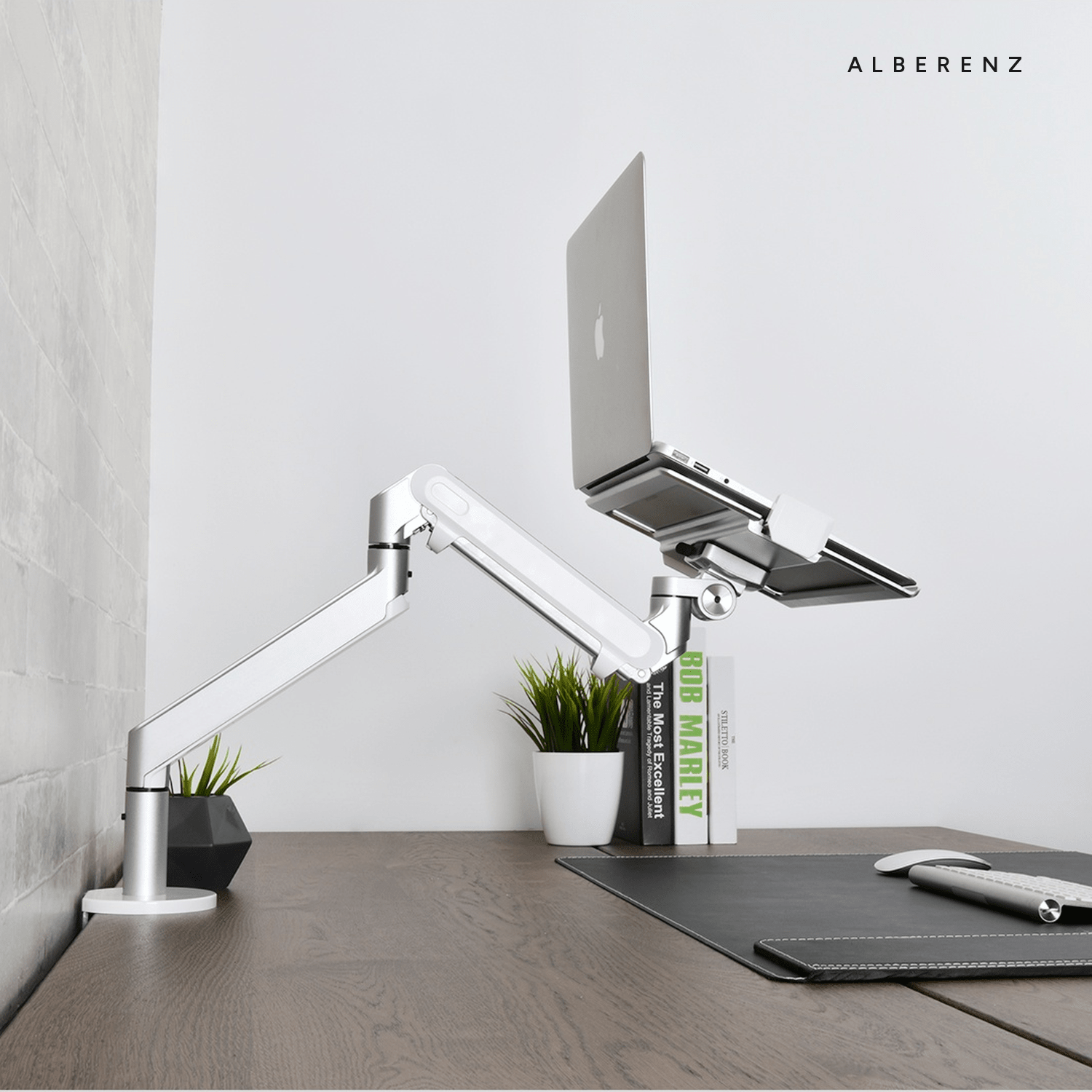 Alberenz® Laptop Arm Gas Spring Silver - Alberenz - Monitor mount