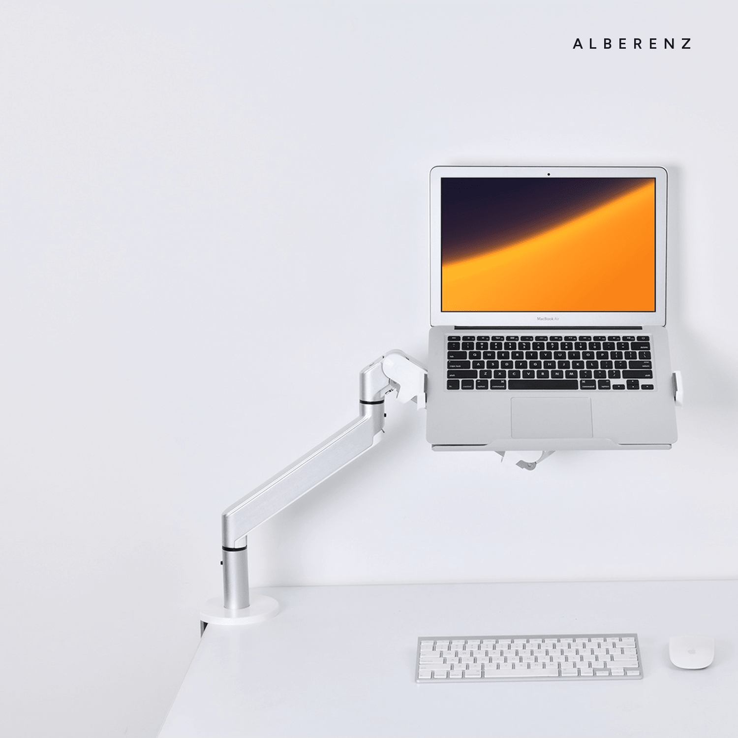 Alberenz® Laptop Arm Gas Spring Silver - Alberenz - Monitor mount