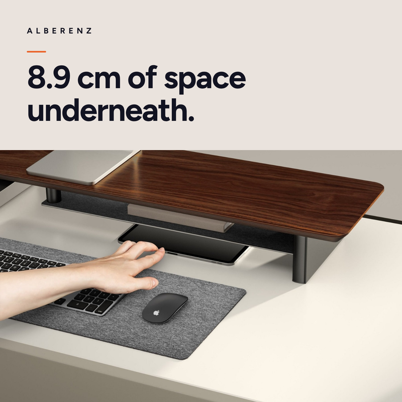 Bundle: Walnut Monitor Riser + MagSafe Charger + Laptop Holder + Tablet Stand + Headphone holder
